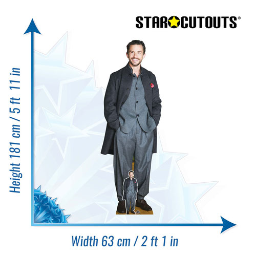 Jonathan Bailey Grey Coat Lifesize Cardboard Cutout 181cm Product Gallery Image