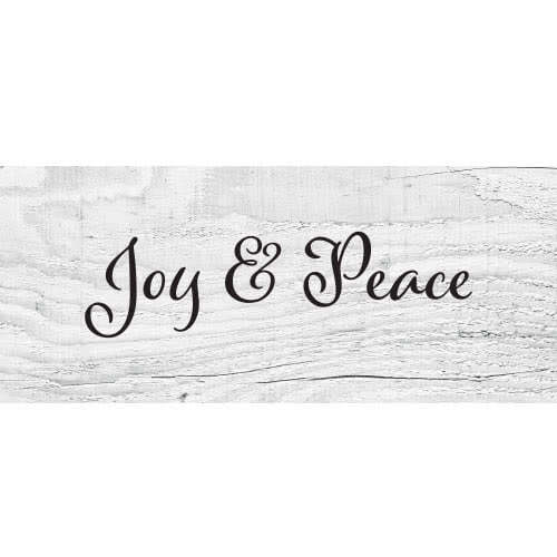 Joy And Peace Wooden Effect Christmas PVC Party Sign Decoration Product Image