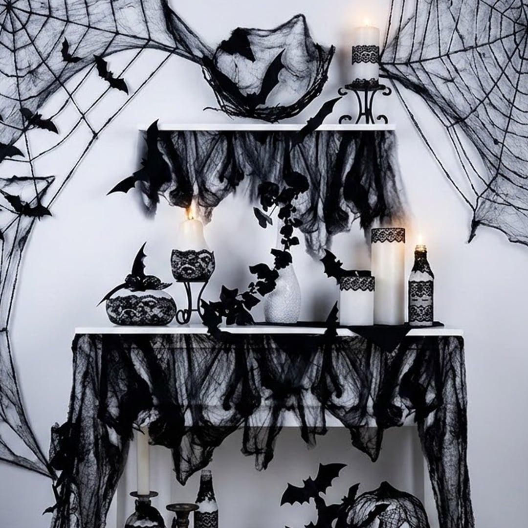 Jumbo Black Halloween Cobweb Decoration