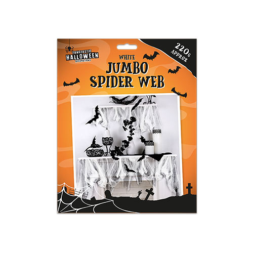 Jumbo White Halloween Cobweb Decoration Product Gallery Image