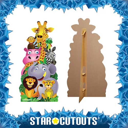 Jungle Animal Friends Lifesize Cardboard Cutout 160cm Product Gallery Image