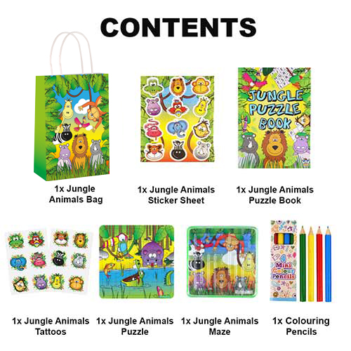 Jungle Animals Pre-Filled Party Favour Bag Product Gallery Image
