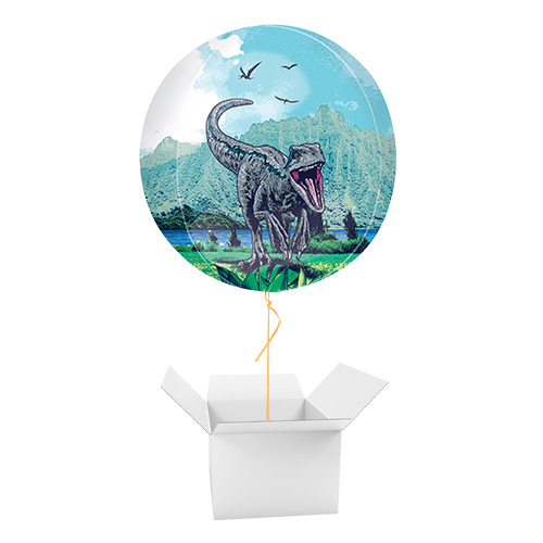 Jurassic World Dominion Orbz Foil Helium Balloon - Inflated Balloon in a Box Product Gallery Image