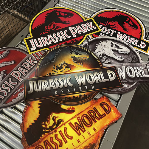 Jurassic World Logo Wall Art Cardboard Cutout Signs - Pack of 6 Product Gallery Image