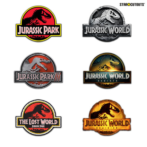 Jurassic World Logo Wall Art Cardboard Cutout Signs - Pack of 6