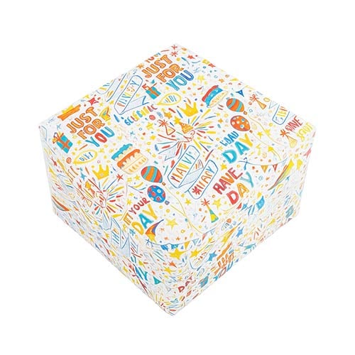 Just For You Celebration White Gift Wrapping Paper Roll 3m