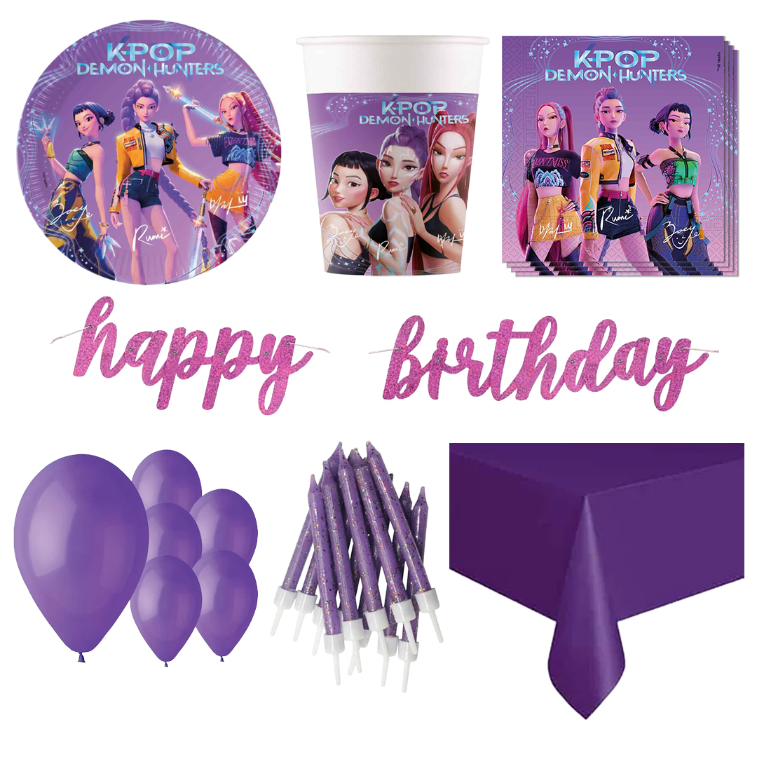 K-Pop Demon Hunters 8 Person Deluxe Party Pack