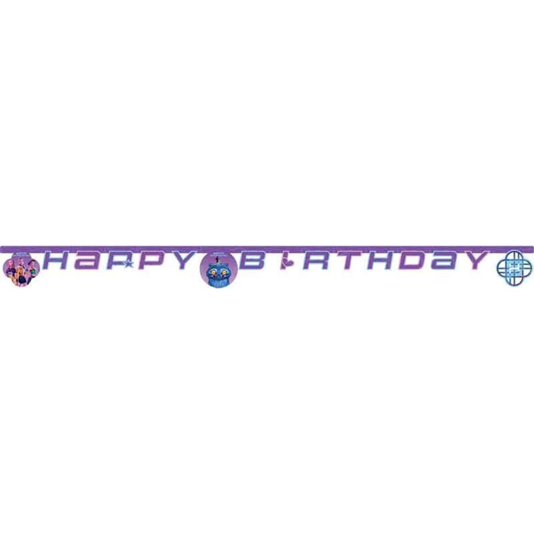 K-Pop Demon Hunters Happy Birthday Die-Cut Card Banner 2m