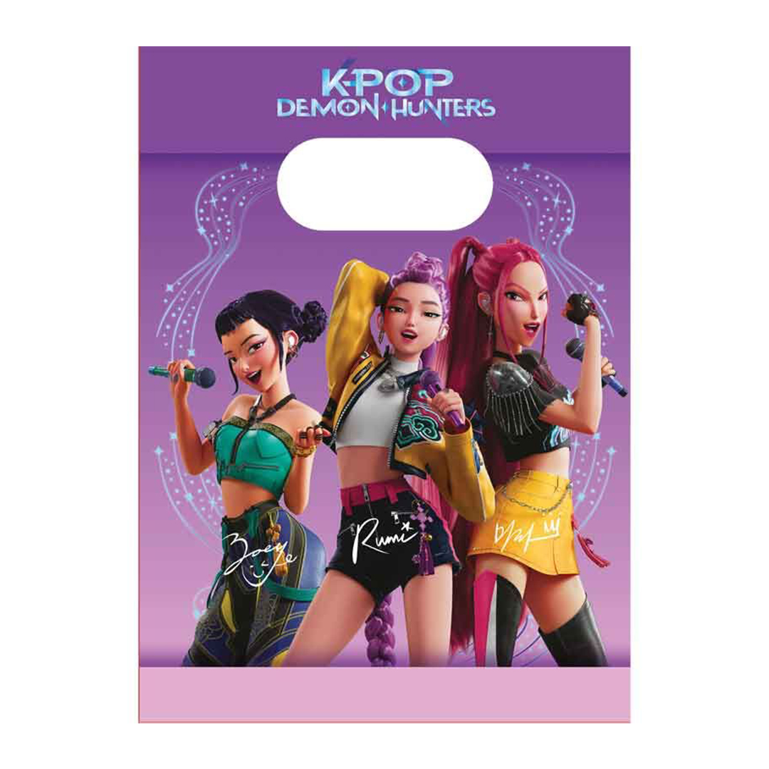 K-Pop Demon Hunters Paper Party Bags - Pack of 4