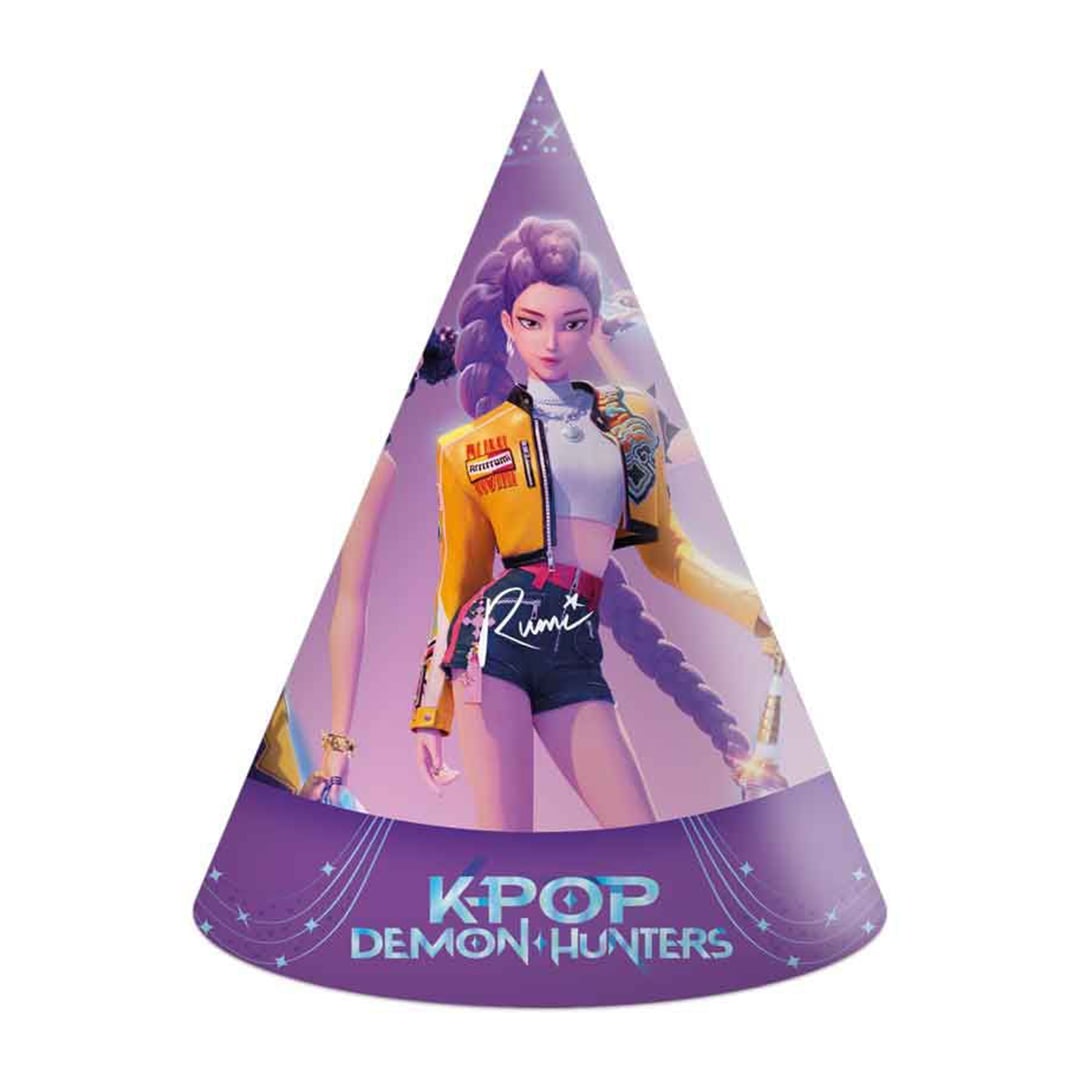K-Pop Demon Hunters Paper Party Hats - Pack of 6