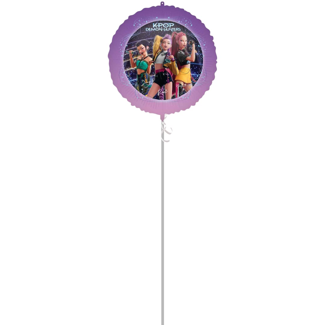 K-Pop Demon Hunters Round Foil Balloon - Balloon In A Box Product Gallery Image