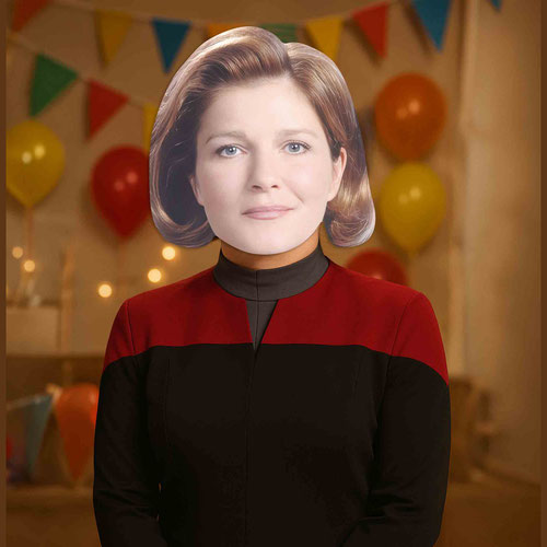 Kathryn Janeway Star Trek Kate Mulgrew Cardboard Face Mask Product Gallery Image