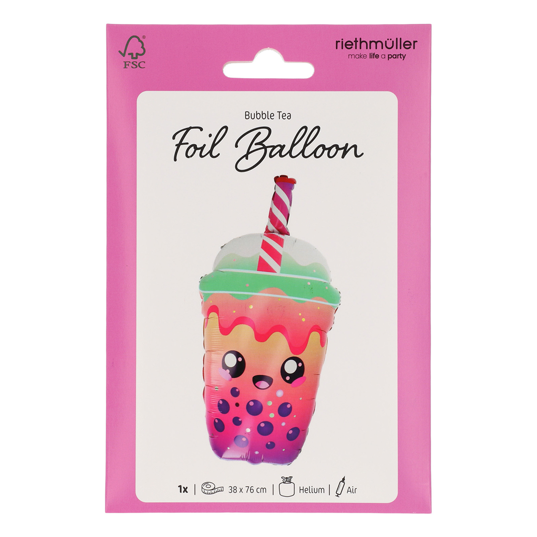 Kawaii Bubble Tea Giant Foil Balloon 76cm / 30 in View 3