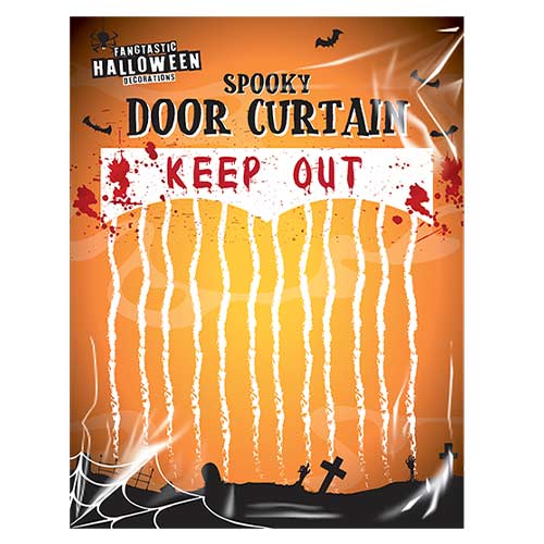 Keep Out Halloween Bloody Curtain 110cm Product Image