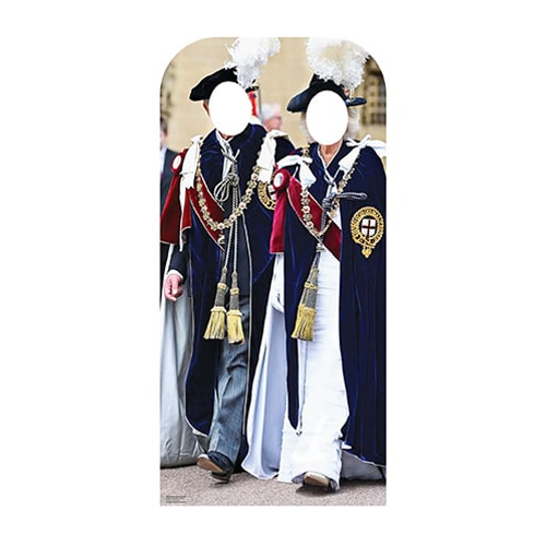 King Charles and Queen Consort Camilla Order of the Garter Stand In Lifesize Cardboard Cutout 193cm Product Gallery Image