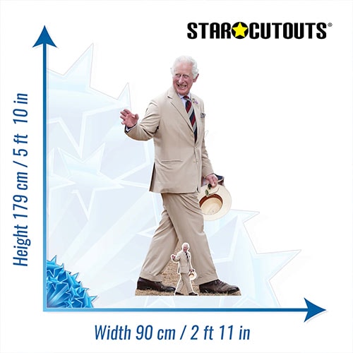 King Charles Beige Suit Lifesize Cardboard Cutout 179cm Product Gallery Image