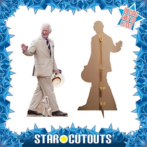 King Charles Beige Suit Lifesize Cardboard Cutout 179cm Product Gallery Image