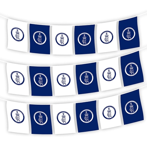 King Charles' Coronation Cypher Plastic Flag Bunting 250m (25 x 10m) Product Image