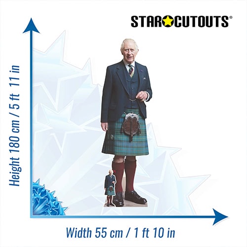 King Charles Kilt Lifesize Cardboard Cutout 180cm Product Gallery Image