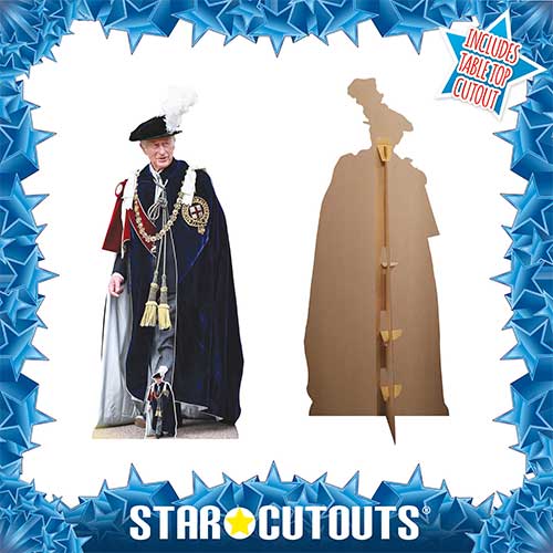 King Charles Royal Family Garter Cardboard Cutout 195cm Product Gallery Image