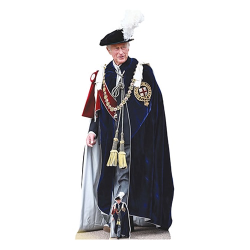 King Charles Royal Family Garter Cardboard Cutout 195cm Product Gallery Image