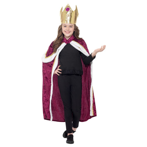 King or Queen Royal Purple Fancy Dress Costume Kids Unisex Small - Age 4-6 Product Gallery Image