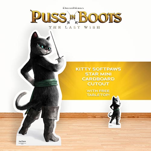 Kitty Softpaws Puss in Boots: The Last Wish Star Mini Cardboard Cutout 89cm Product Gallery Image