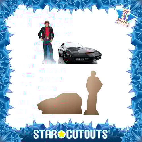 Knight Rider Table Top Cardboard Cutouts - Pack of 2 Product Gallery Image