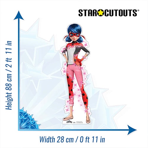 Ladybug Transformation Miraculous Movie Star Mini Cardboard Cutout 88cm Product Gallery Image
