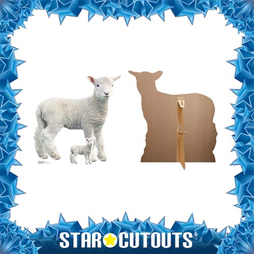 Lamb Farm Animal Star Mini Cardboard Cutout 74cm Product Gallery Image