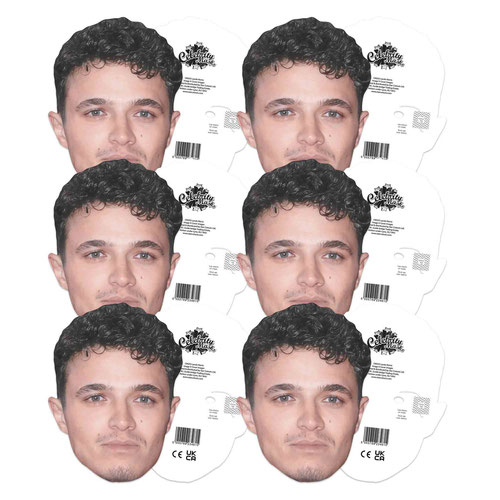 Lando Norris Cardboard Face Mask - Pack of 6 Product Gallery Image