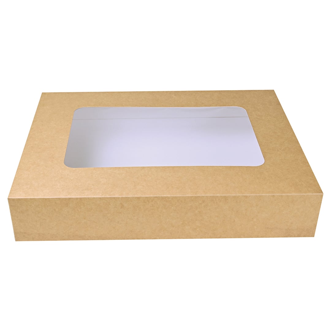 Large Kraft Cardboard Platter Sleeve with Window View 3