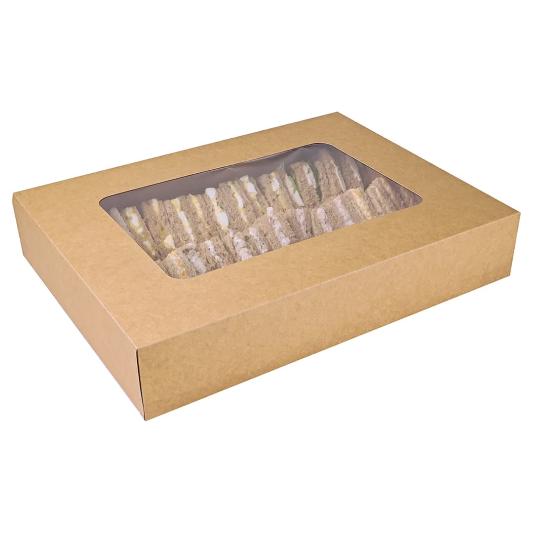 Large Kraft Cardboard Platter Sleeve with Window View 6