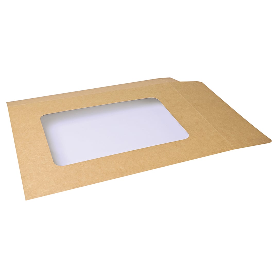 Large Kraft Cardboard Platter Sleeve with Window View 7