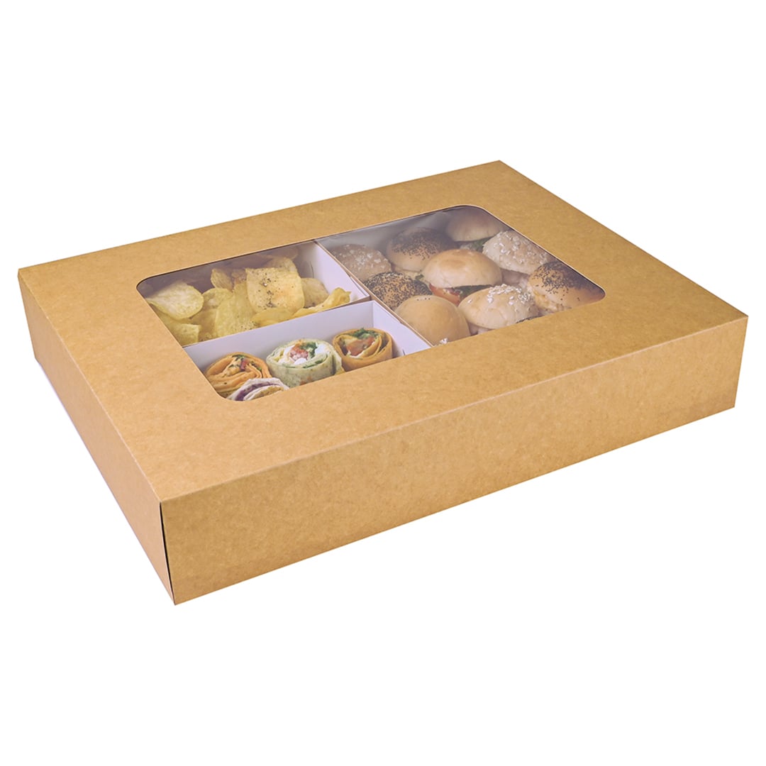 Large Kraft Cardboard Platter Sleeve with Window View 2