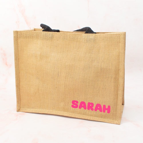 Large Personalised Jute Bag Product Gallery Image