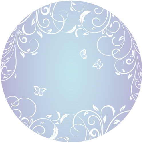 Lavender Ombre Butterflies Design Circle Sailboard Backdrop Product Gallery Image