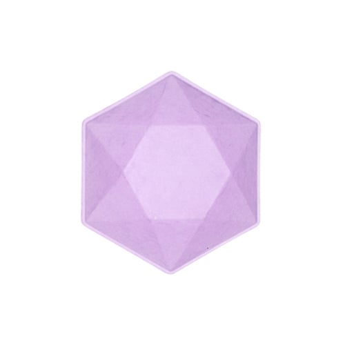 Lavender Purple Compostable Hexagonal Vert Decor Paper Bowls 16cm - Pack of 6 Product Gallery Image
