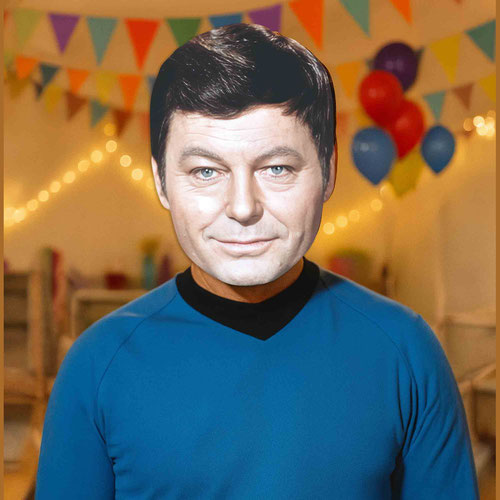 Leonard McCoy Star Trek DeForest Kelley Cardboard Face Mask Product Gallery Image