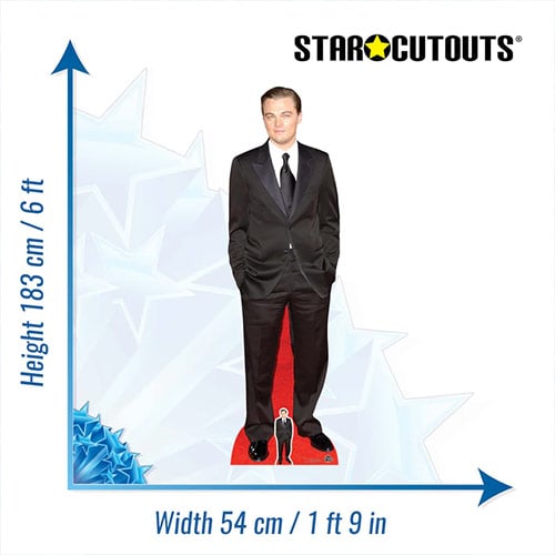 Leonardo DiCaprio Black Suit Lifesize Cardboard Cutout 183cm Product Gallery Image