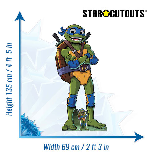 Leonardo Tales of TMNT Teenage Mutant Ninja Turtles Lifesize Cardboard Cutout 135cm Product Gallery Image