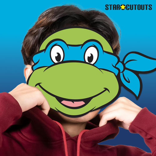 Leonardo Teenage Mutant Ninja Turtles Cardboard Face Mask Product Gallery Image