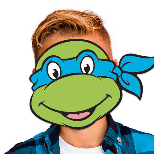 Leonardo Teenage Mutant Ninja Turtles Cardboard Face Mask Product Gallery Image