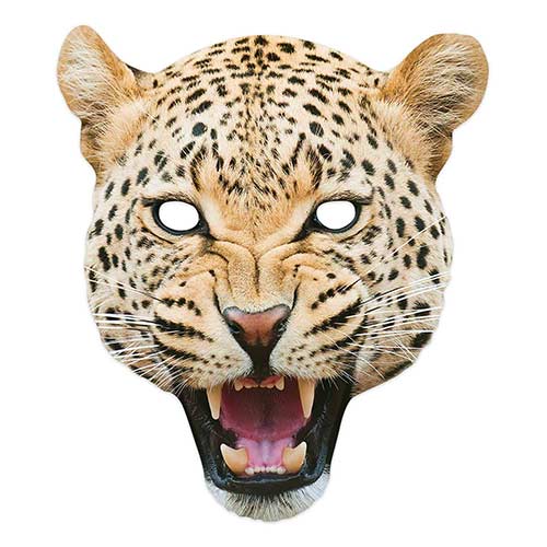 Leopard Animal Cardboard Face Mask Product Image