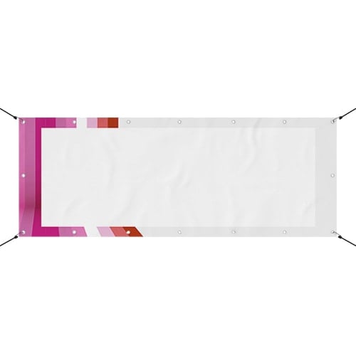Lesbian Flag LGBTQ+ Gay Pride Design Large Personalised Banner – 10ft x 4ft