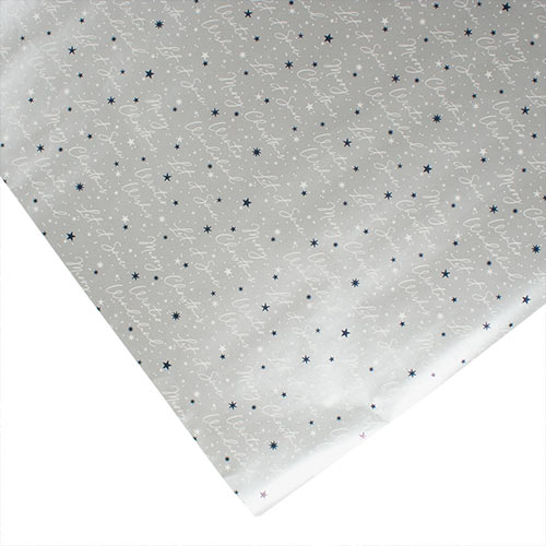 Let It Snow Silver Christmas Gift Wrapping Paper Roll 4m View 3