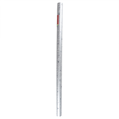 Let It Snow Silver Christmas Gift Wrapping Paper Roll 4m View 5