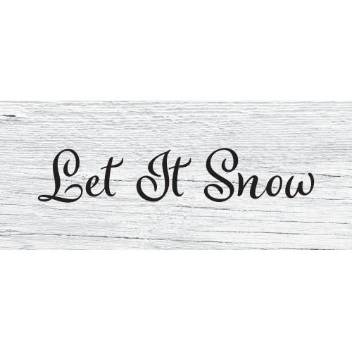 Let It Snow Wooden Effect Christmas PVC Party Sign Decoration Product Image