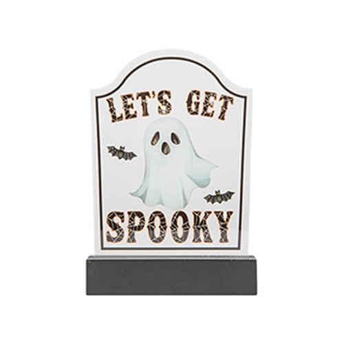 Lets Get Spooky Halloween Tombstone Ornament Decoration Product Image