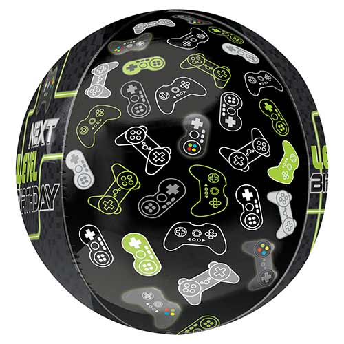 Level Up Birthday Orbz Foil Helium Balloon 38cm / 15 in Product Gallery Image